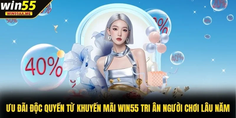 Ưu đãi độc quyền từ khuyến mãi WIN55 tri ân người chơi lâu năm
